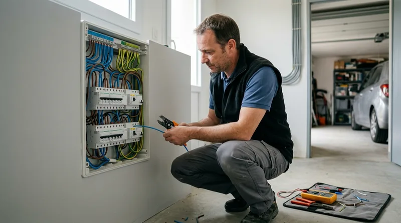 Installation d'une borne de recharge par un électricien IRVE dans le Ain